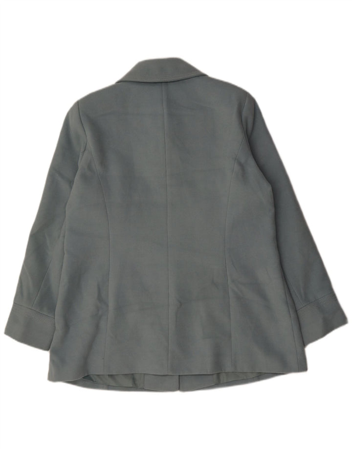 Jaqueta blazer feminina CLASSIC com 4 botões UK 18 XL azul poliéster