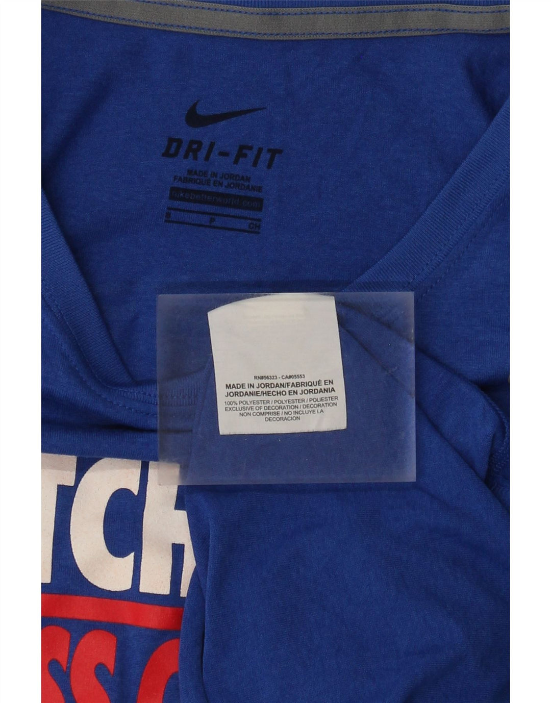 Nike Womens Hutchinson Graphic Top Manga Longa Reino Unido 10 Pequeno Azul Poliéster