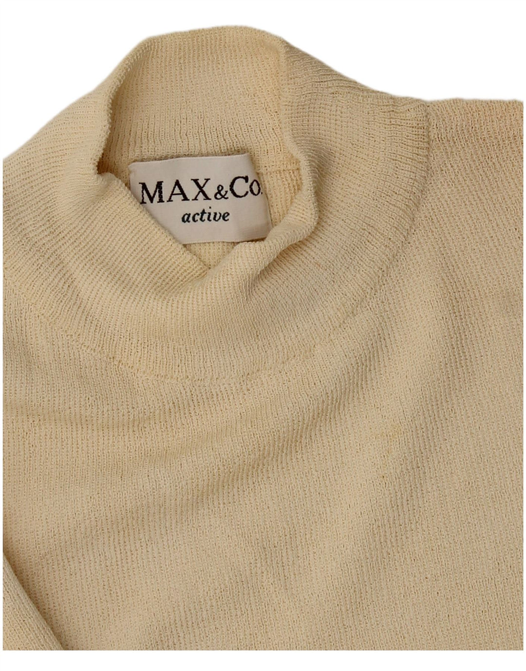 Suéter feminino Max & Co. com gola tartaruga UK 12 médio off white