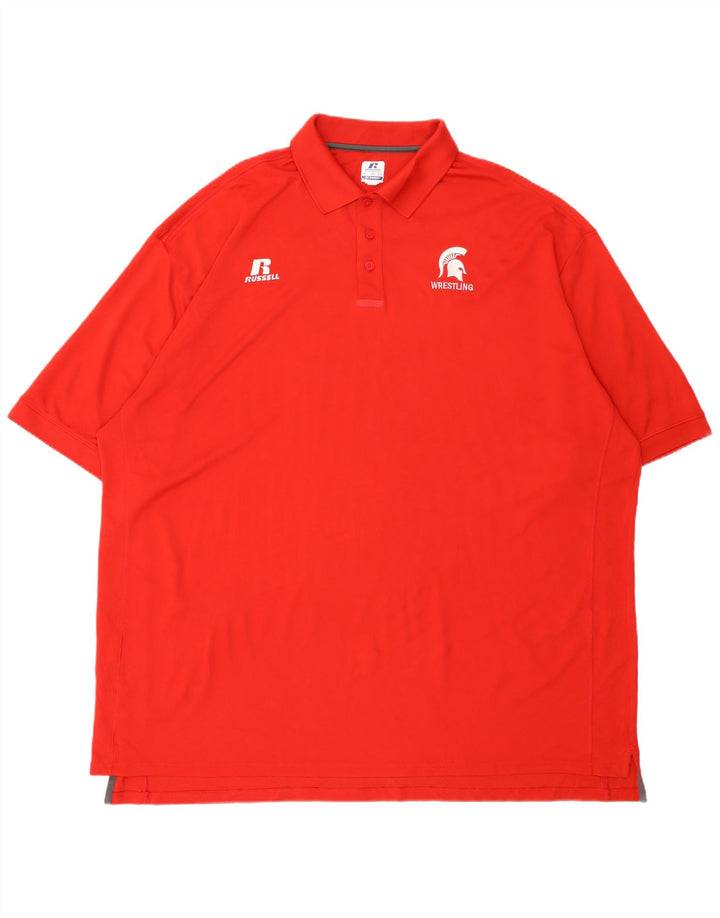 Camisa pólo de luta livre masculina RUSSELL ATLÉTICA 3XL poliéster vermelho