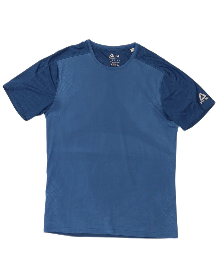Camiseta masculina Reebok Top médio azul nylon