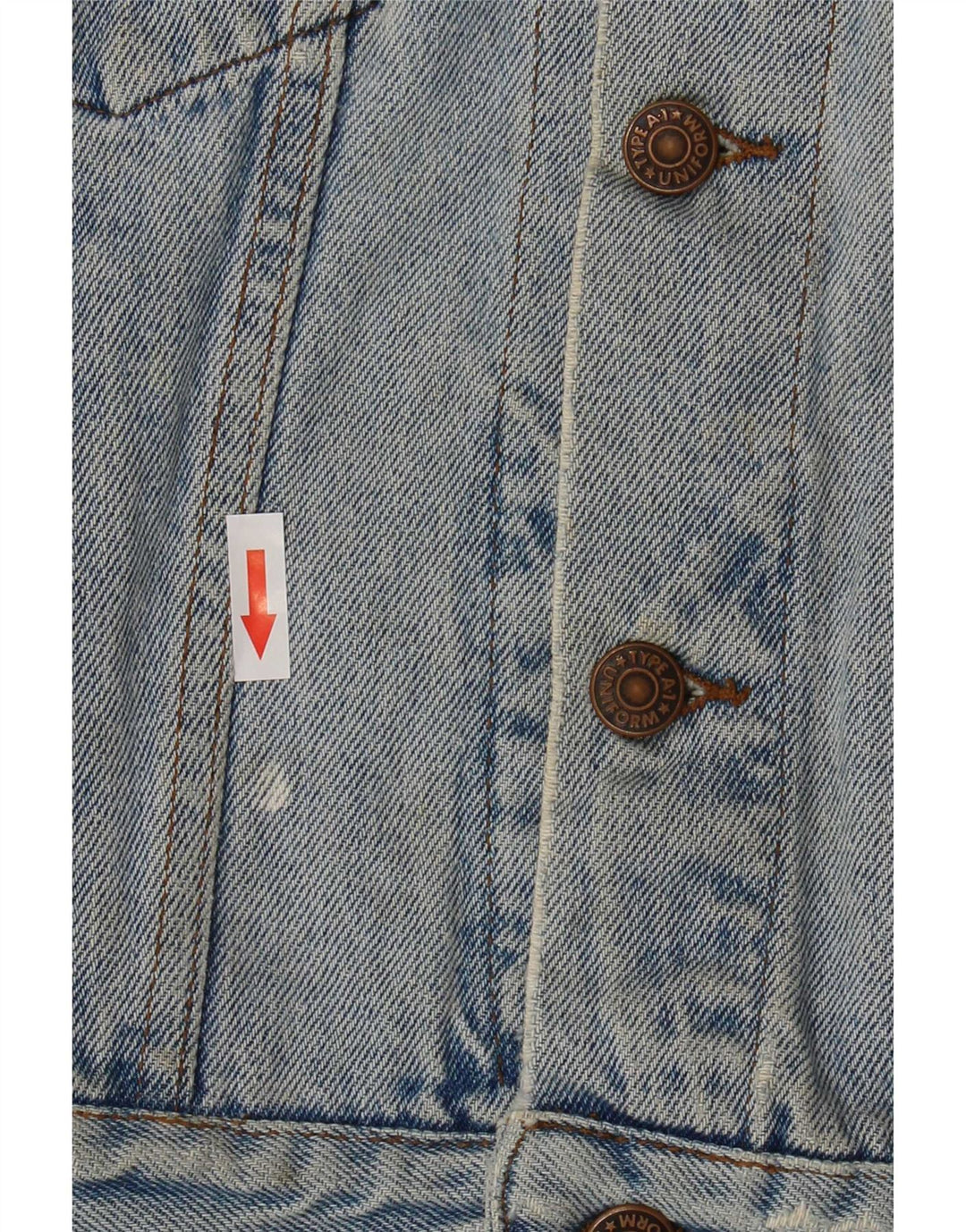 Jaqueta jeans uniforme para meninos 7-8 anos algodão azul