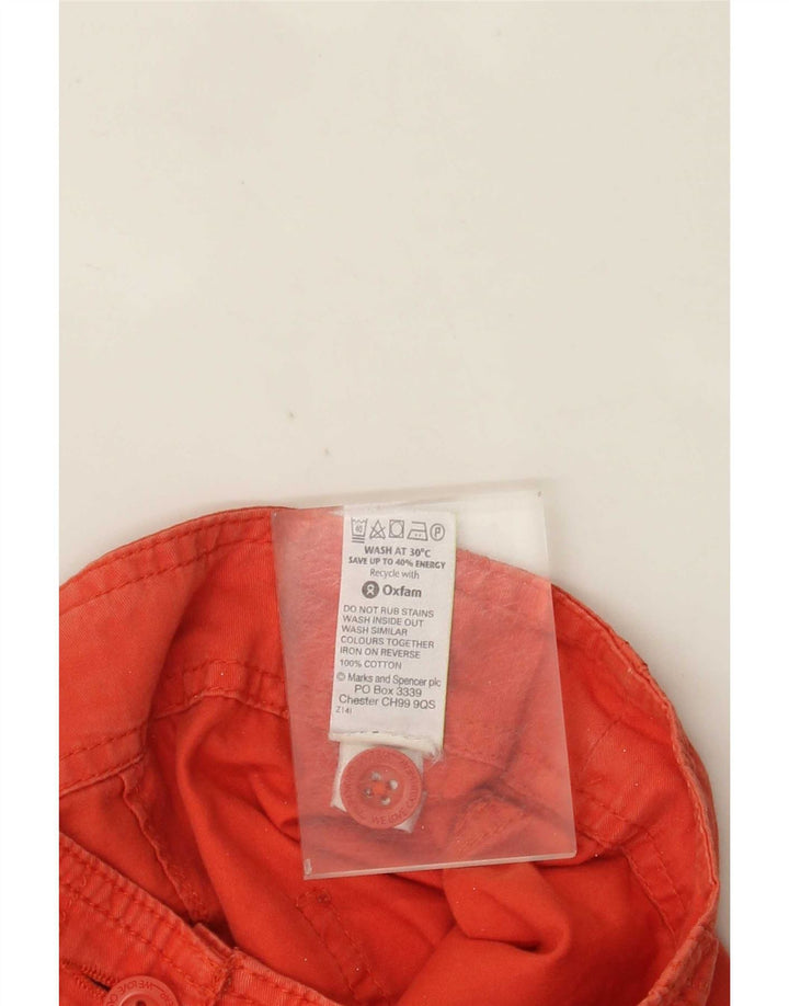 Shorts cargo feminino Marks & Spencer Reino Unido 14 grande W34 algodão laranja