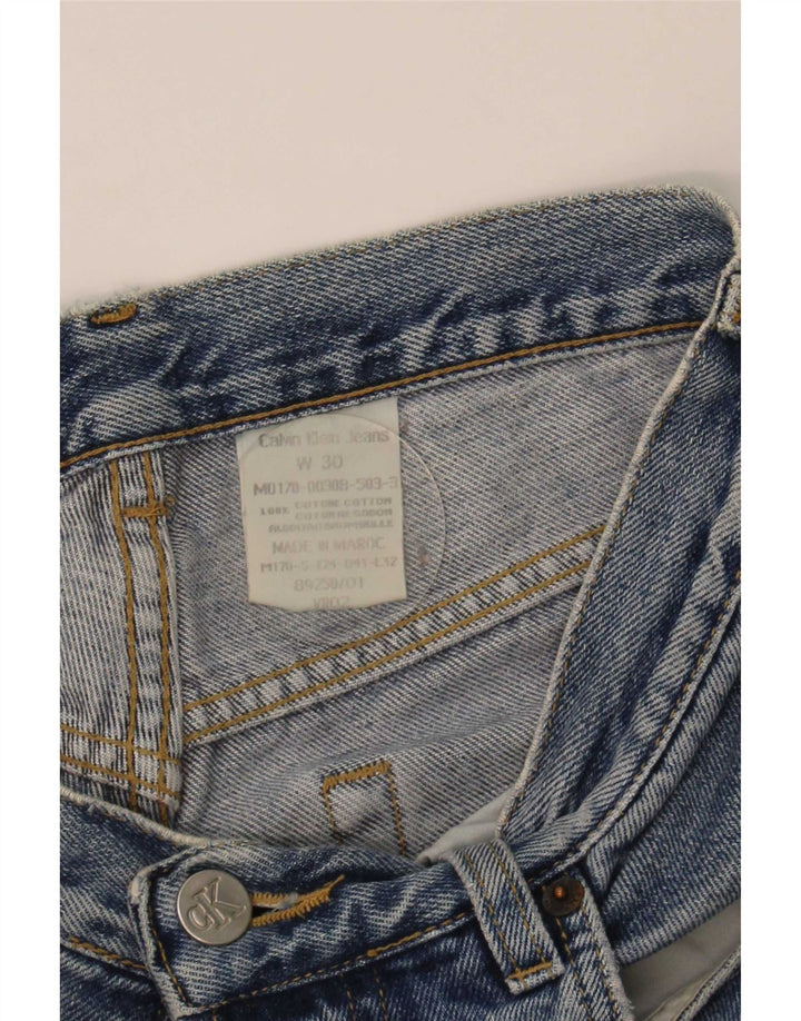Calça jeans reta masculina Calvin Klein W30 L29 algodão azul