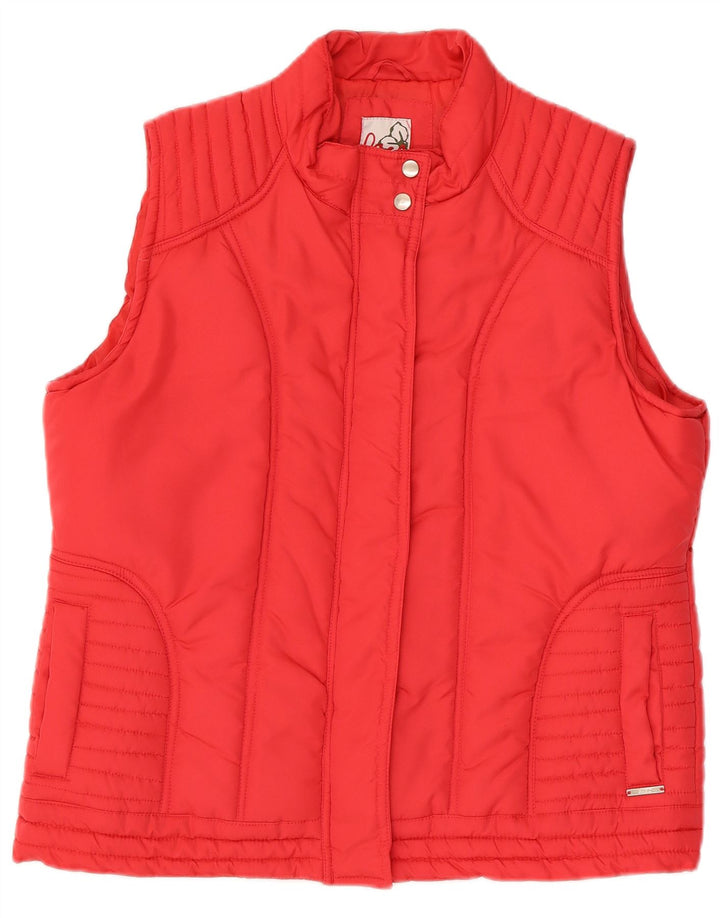 Colete acolchoado feminino Paco UK 16 grande poliéster vermelho