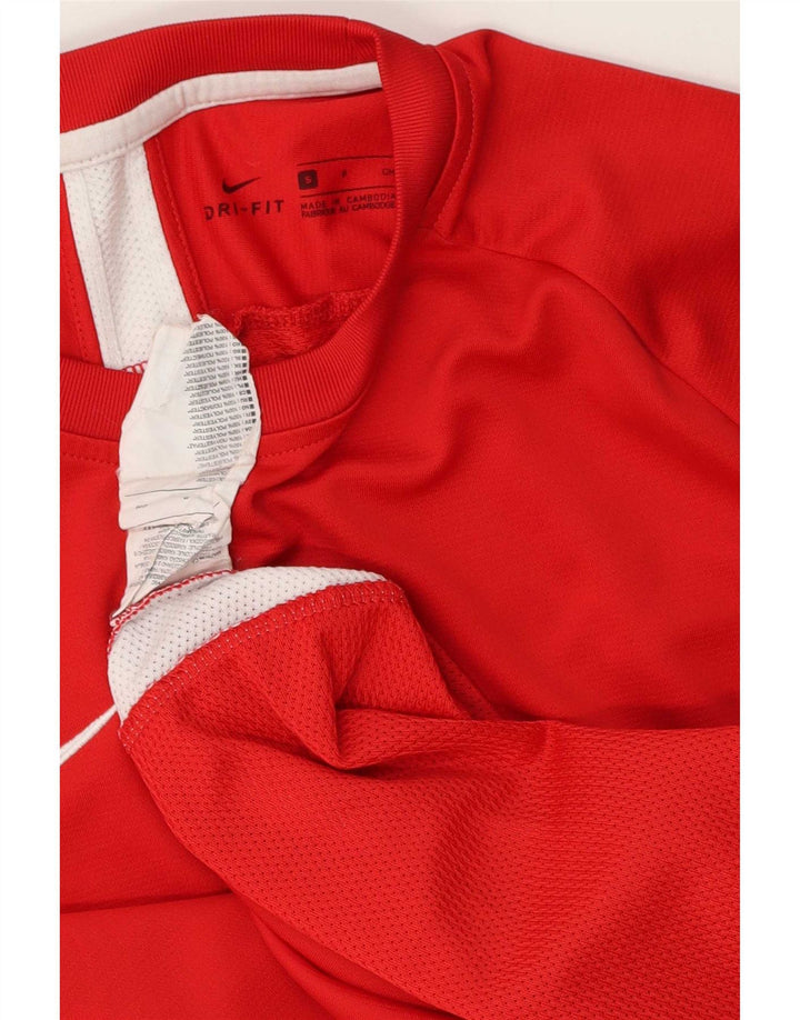 Camiseta Nike Masculina Dri Fit Top Pequeno Poliéster Colorblock Vermelho