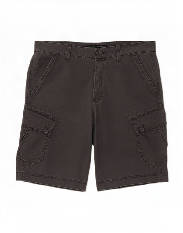 Shorts cargo masculino Calvin Klein grande W34 algodão cinza