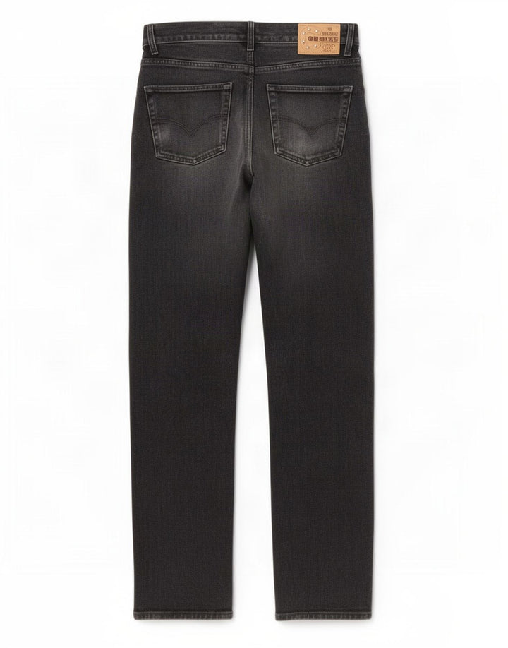 Diesel Mens Straight Jeans W32 L31 Algodão Preto