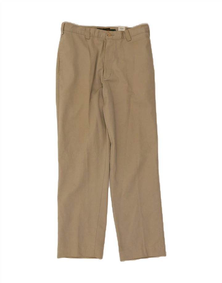 TIMBERLAND Mens Straight Chino Trousers W32 L30 Beige Cotton Vintage Timberland and Second-Hand Timberland from Messina Hembry 