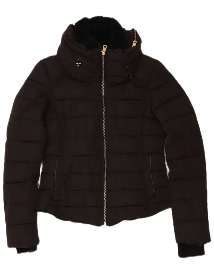 Jaqueta acolchoada feminina ZARA UK 6 XS preta