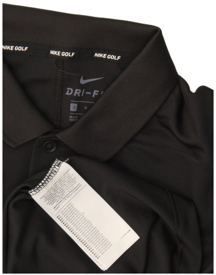 Camisa polo masculina Nike Dri Fit pequena poliéster preta