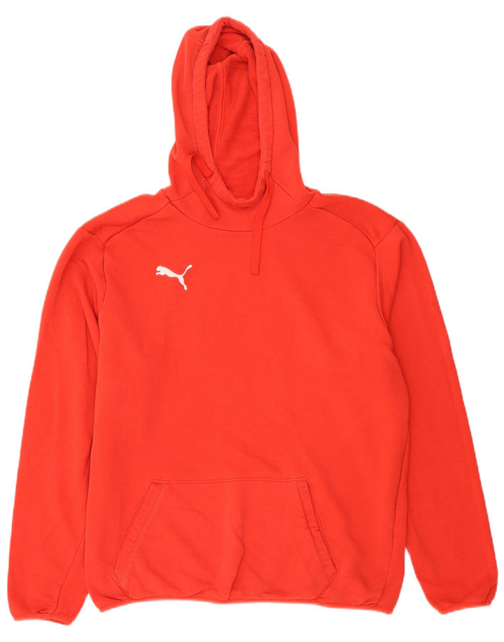 Puma Mens Hoodie Jumper Grande Algodão Vermelho