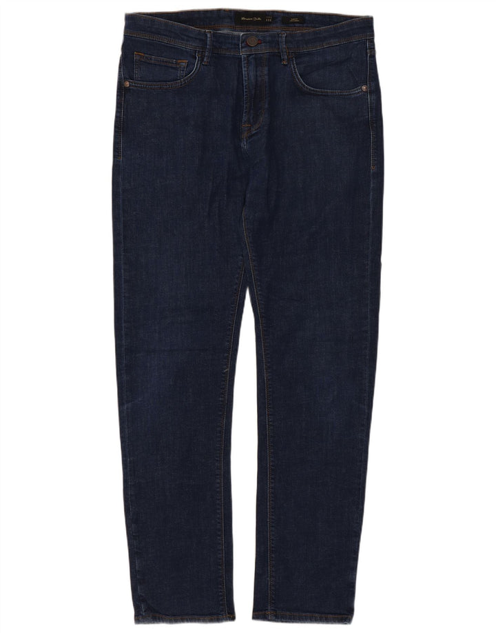 Jeans Slim Masculino Massimo Dutti EU 42 Grande W32 L30 Azul Marinho
