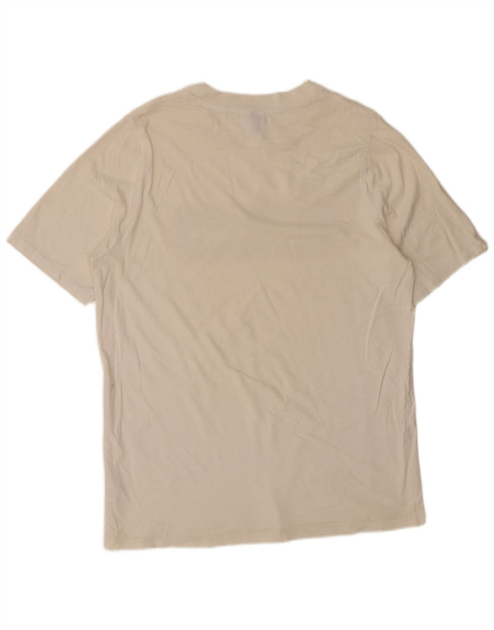 Camiseta masculina Ellesse com estampa gráfica pequena de algodão off white