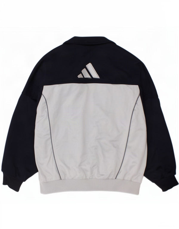 Adidas Meninos Graphic Tracksuit Top Jacket 7-8 Anos Azul Marinho Colorblock