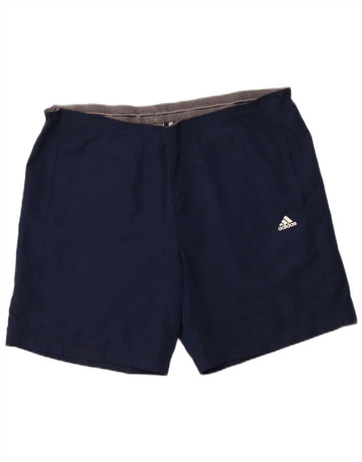 Shorts esportivos masculinos ADIDAS Climalite grandes poliéster azul marinho