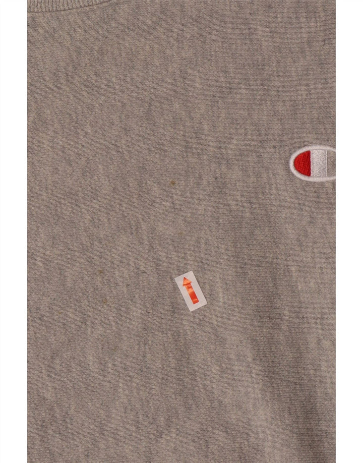 Suéter feminino Champion Reverse Weave Crop UK 6 XS algodão cinza