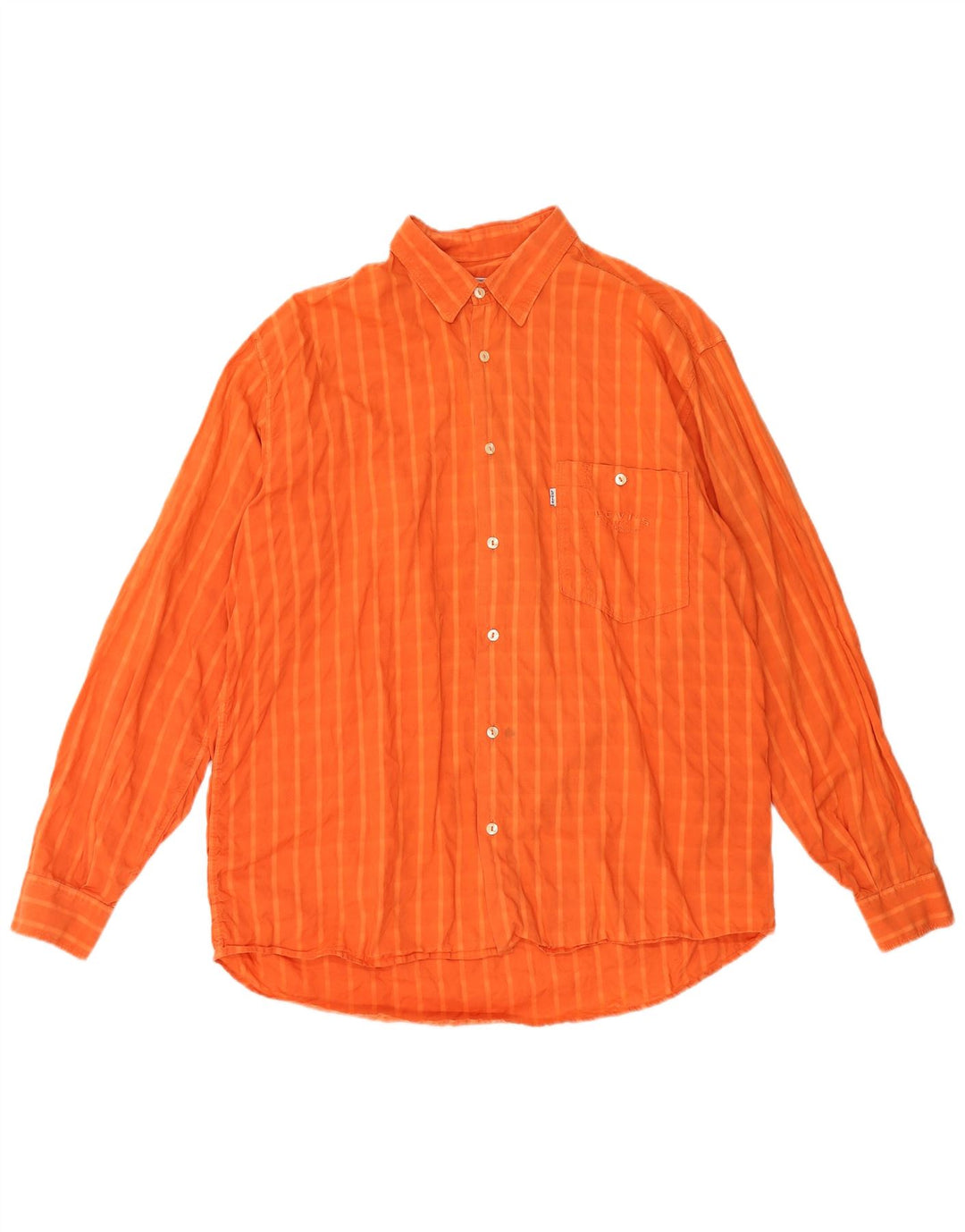 Camisa masculina Levi's XL laranja xadrez algodão