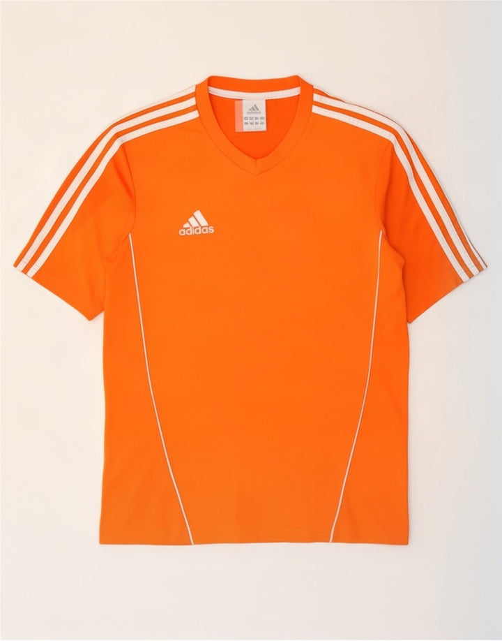 Adidas Mens Camiseta Top Pequeno Laranja Poliéster