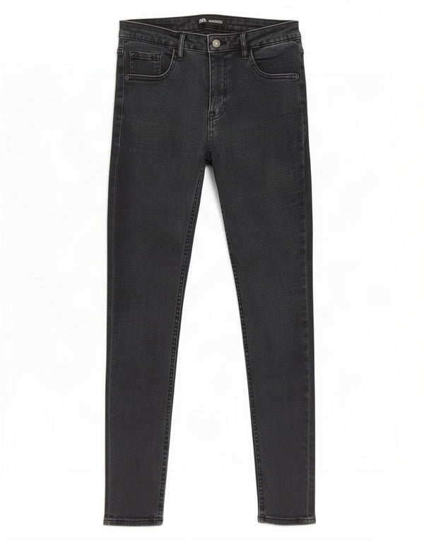 Zara Jeans Skinny Feminino UE 38 Pequeno W28 L27 Preto