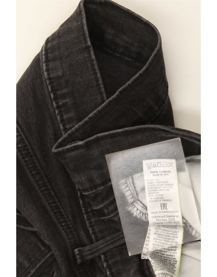 Jeans retos masculinos Marks & Spencer W34 L31 algodão preto