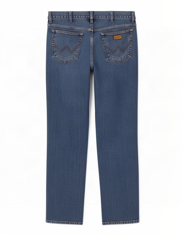 Wrangler Masculino Texas Straight Jeans W38 L34 Azul Algodão