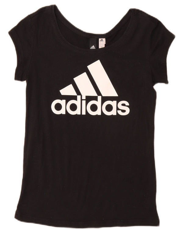 Adidas Camiseta Feminina Graphic Top UK 4/6 XS Algodão Preto
