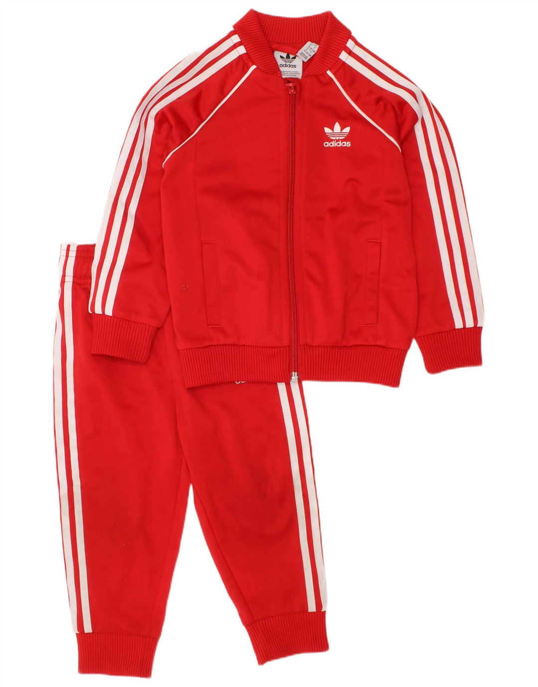 Calças de treino para bebés ADIDAS 18-24 meses vermelho poliéster
