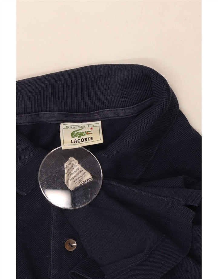 Camisa polo masculina Lacoste tamanho 5 grande algodão azul marinho
