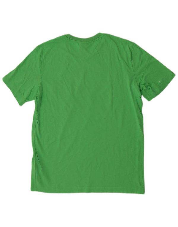 CAMPEÃO Camiseta masculina gráfica top pequeno algodão verde