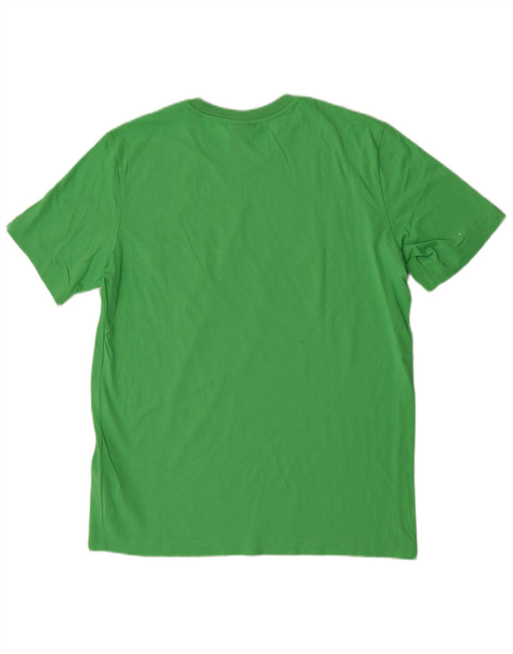 CAMPEÃO Camiseta masculina gráfica top pequeno algodão verde