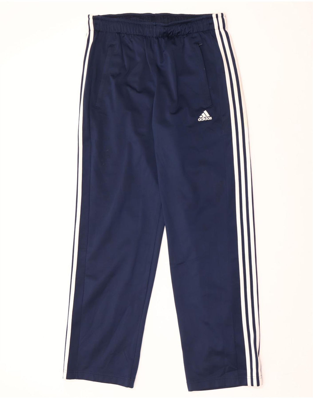 Calça de treino masculina Adidas Climalite grande poliéster azul marinho