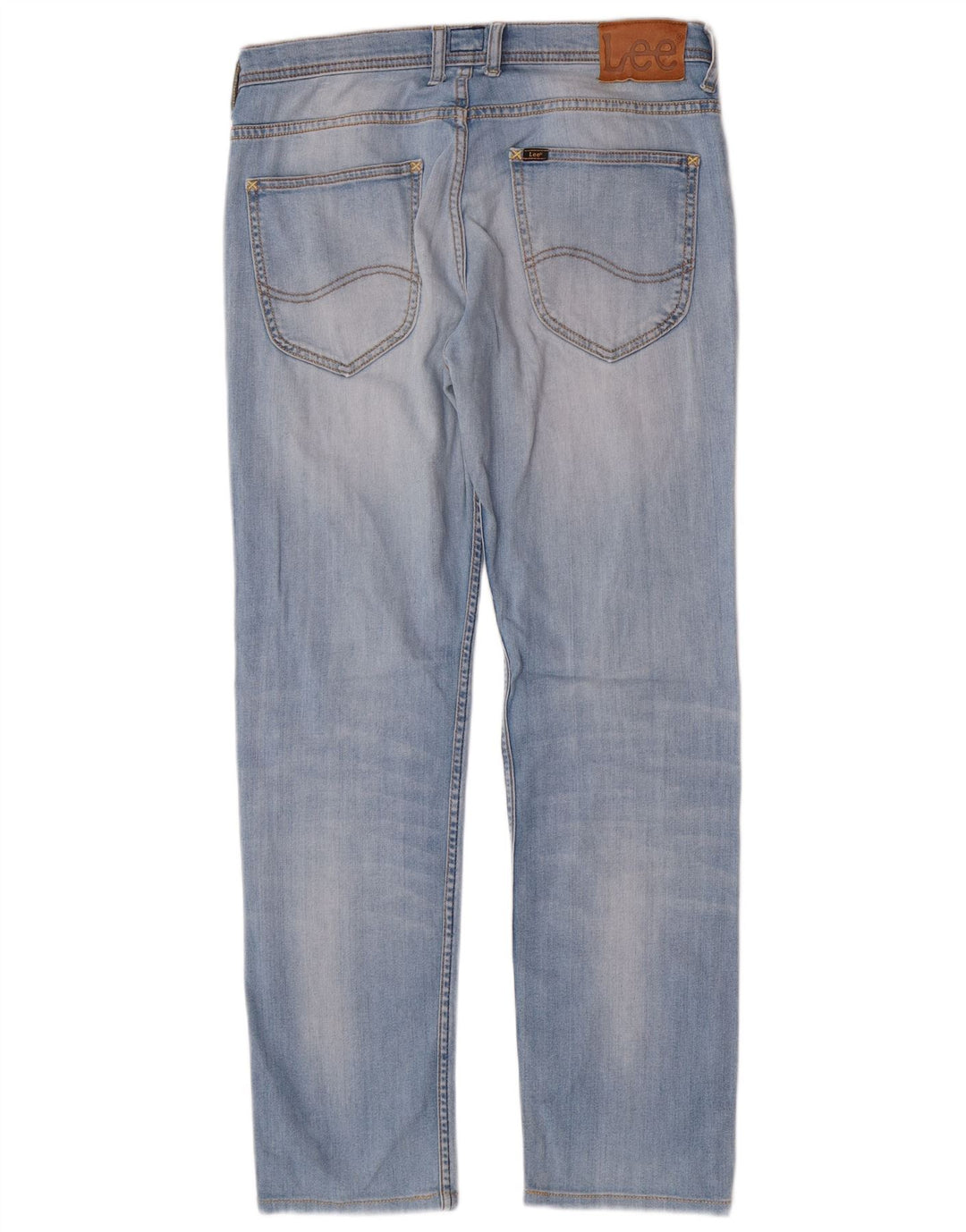 Calça jeans reta feminina Lee desgastada W30 L30 azul