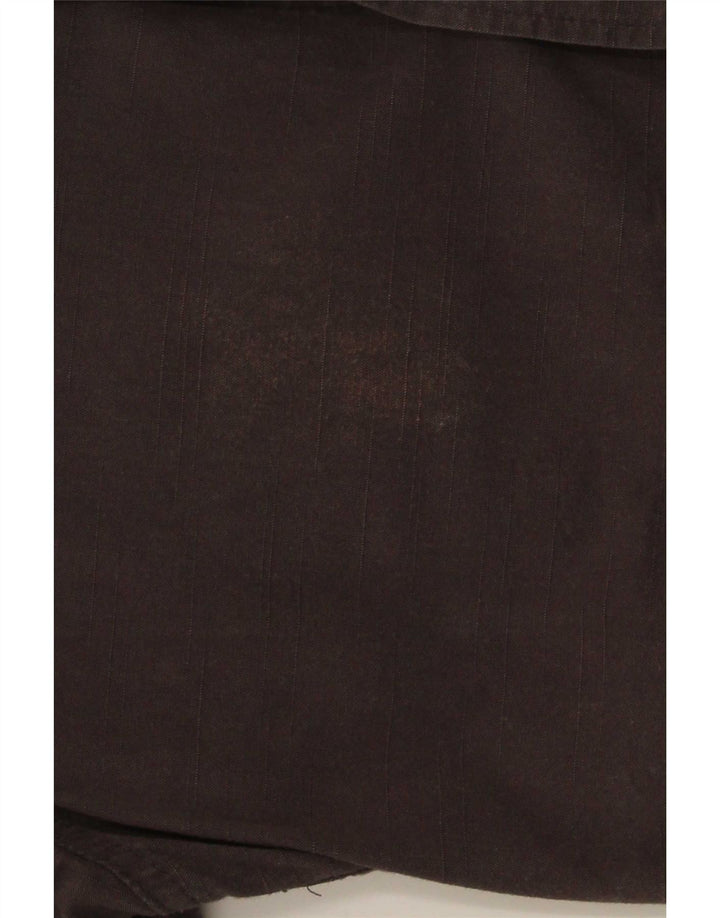Camisa masculina Wrangler Regular Fit pequena algodão marrom