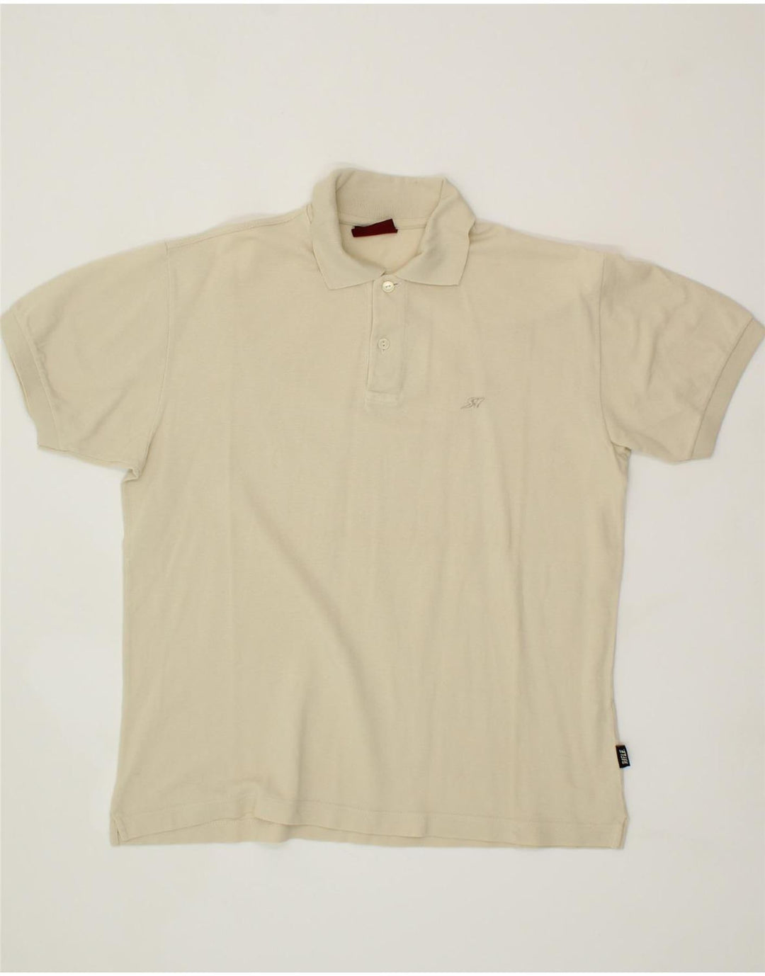 RIFLE Mens Polo Shirt Medium Beige Cotton Vintage Rifle and Second-Hand Rifle from Messina Hembry 