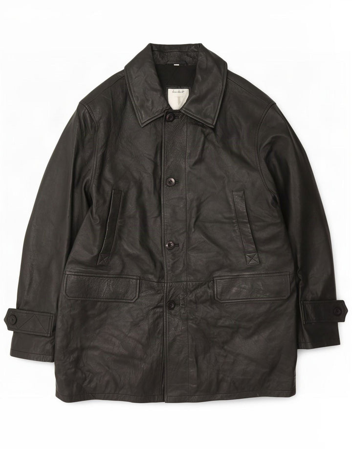 Casaco de couro masculino Conbipel IT 52 grande preto