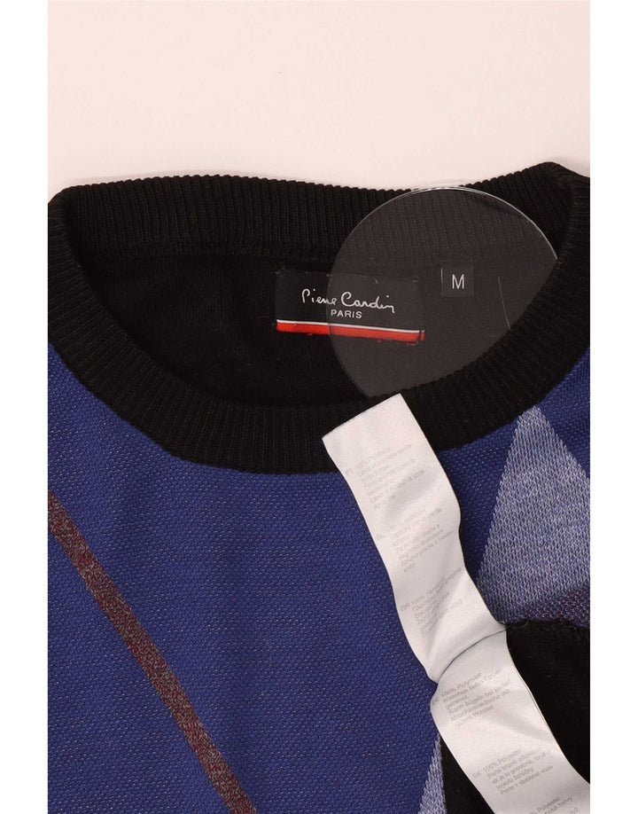 Suéter masculino Pierre Cardin com gola redonda, médio multicolorido