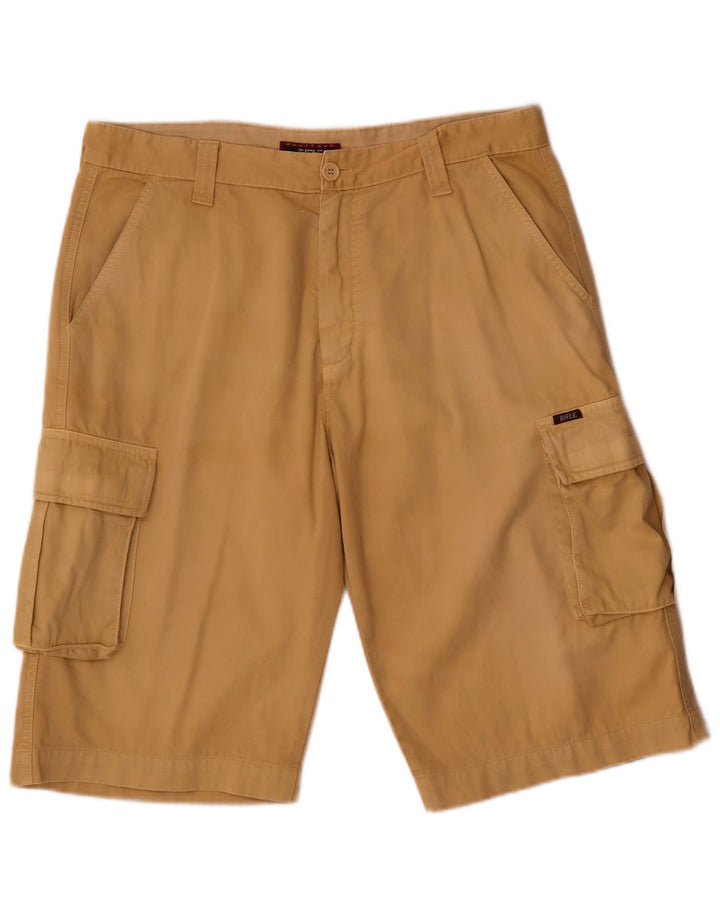 Rifle Mens Cargo Shorts W36 Grande Algodão Bege