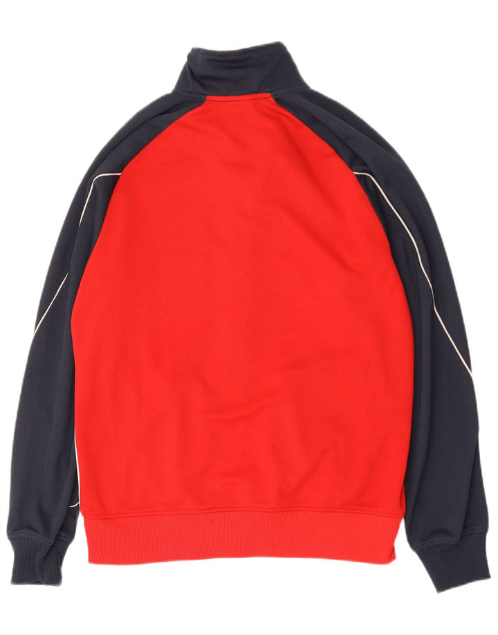 Arena Mens Graphic Tracksuit Top Jaqueta Grande Algodão Colorblock Vermelho