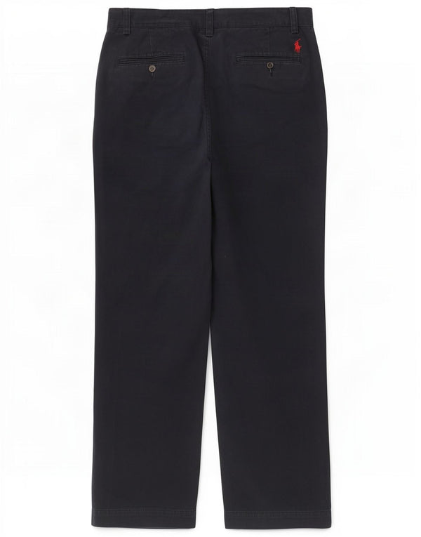 Polo Ralph Lauren Calça Chino Masculina Reta W32 L32 Azul Marinho Algodão