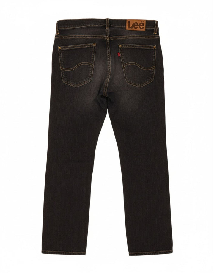 Jeans retos femininos LEE W31 L25 algodão cinza
