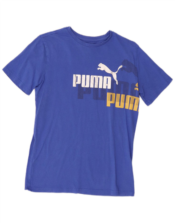 Camiseta Puma Menino Graphic Top 15-16 Anos XL Azul Algodão