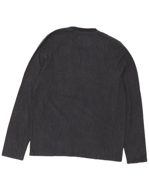 Woolrich Mens Graphic Top Manga Longa XL Azul Marinho Algodão