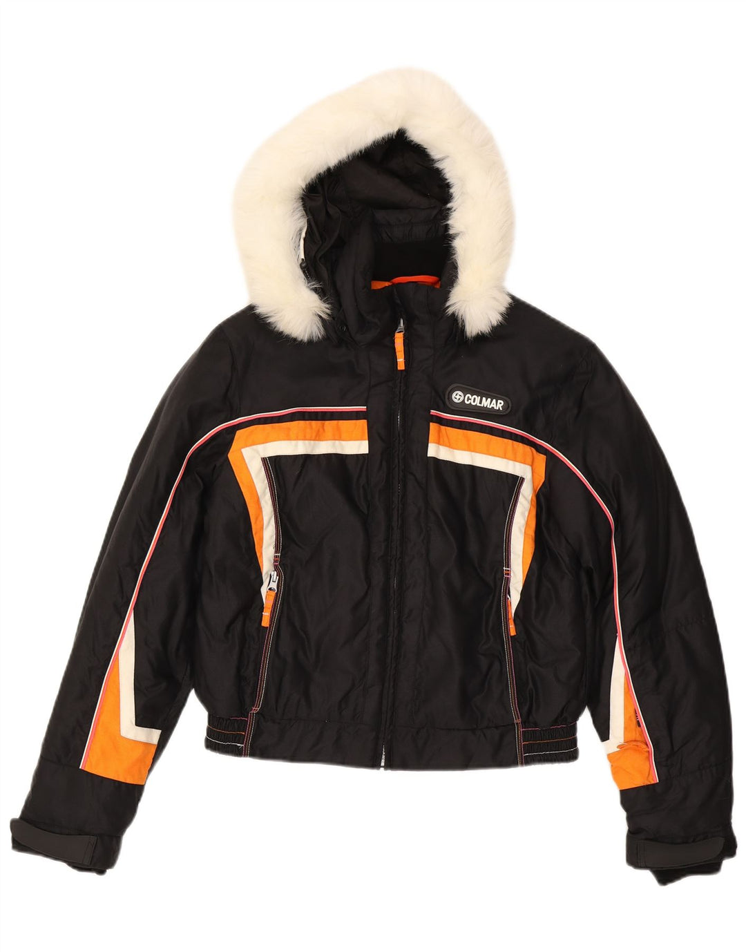 Jaqueta corta-vento feminina Colmar com capuz EU 44 2XL preto colorblock