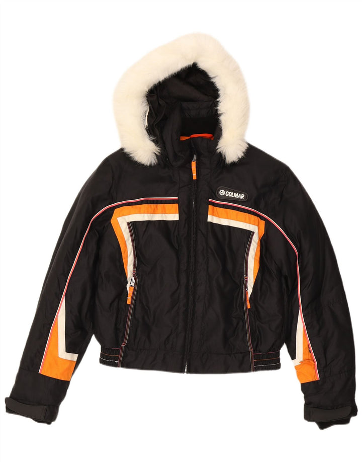 Jaqueta corta-vento feminina Colmar com capuz EU 44 2XL preto colorblock
