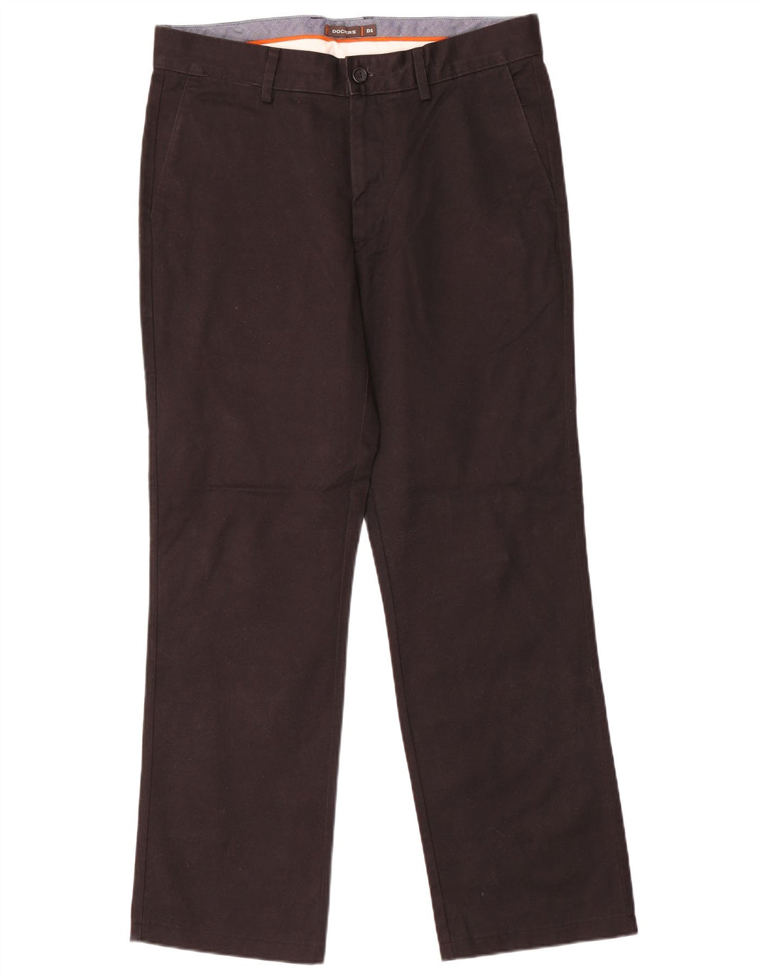 Calças Dockers masculinas retas Chino W34 L30 algodão preto