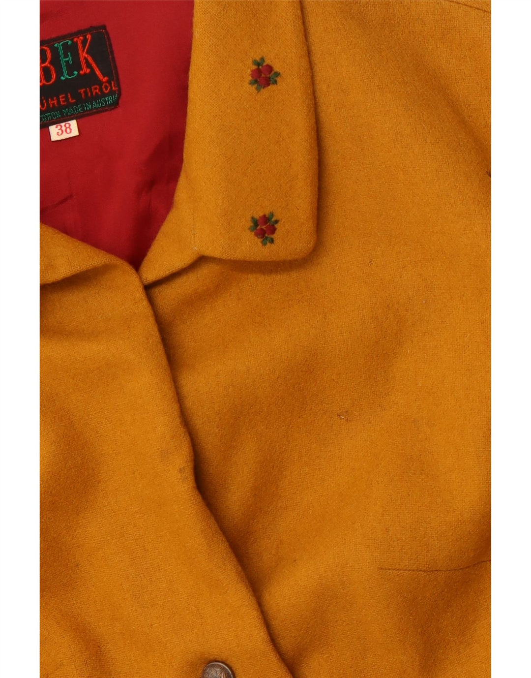 Jaqueta blazer feminina VINTAGE com 4 botões IT 38 XS algodão amarelo