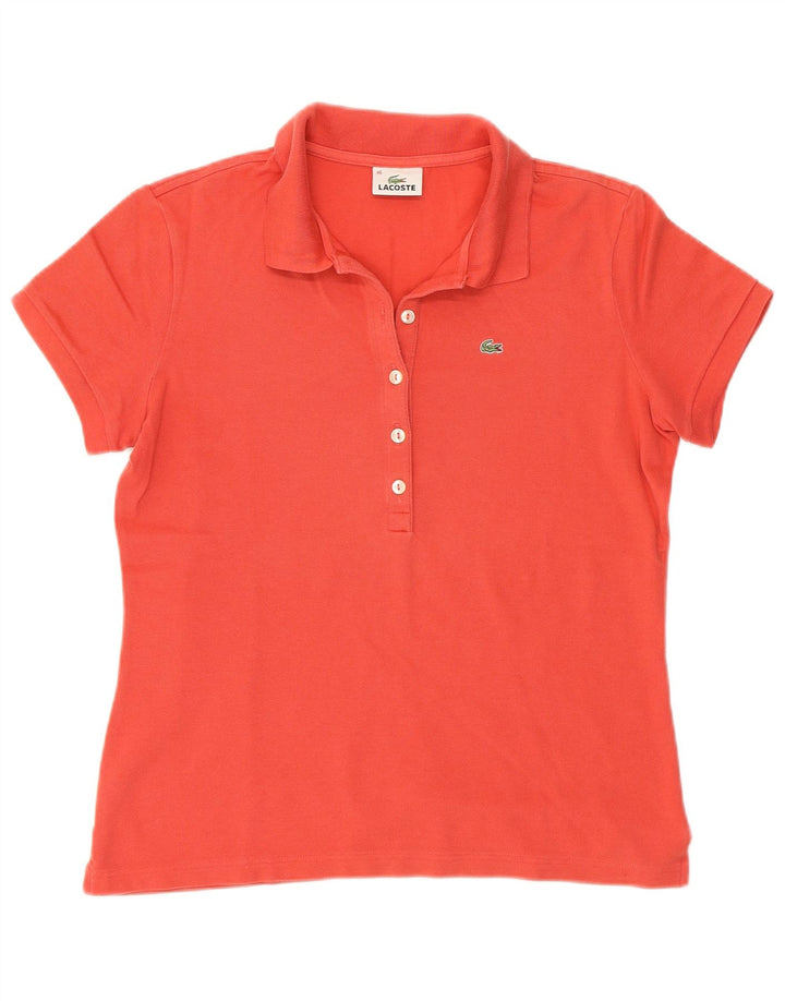 Camisa polo feminina LACOSTE tamanho 46 XL algodão vermelho
