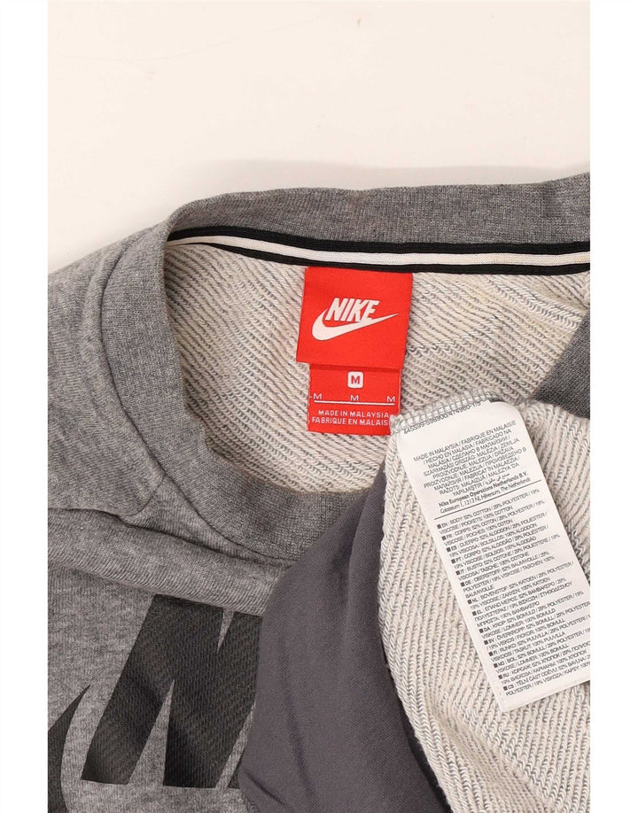 Moletom gráfico masculino Nike Jumper cinza médio algodão manchado