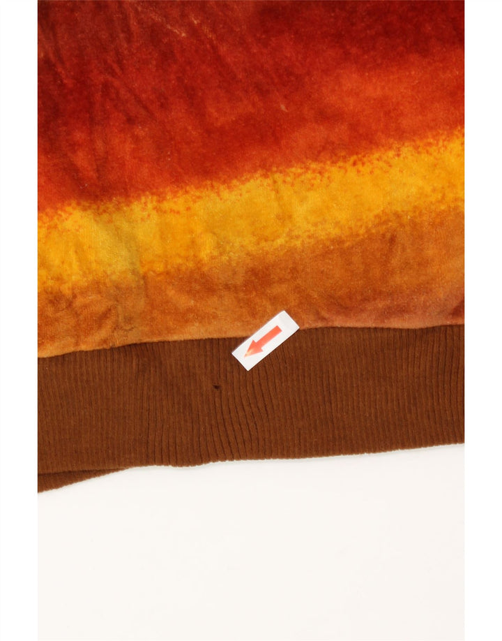 Suéter feminino vintage de veludo, suéter UK 14 listrado médio multicolorido